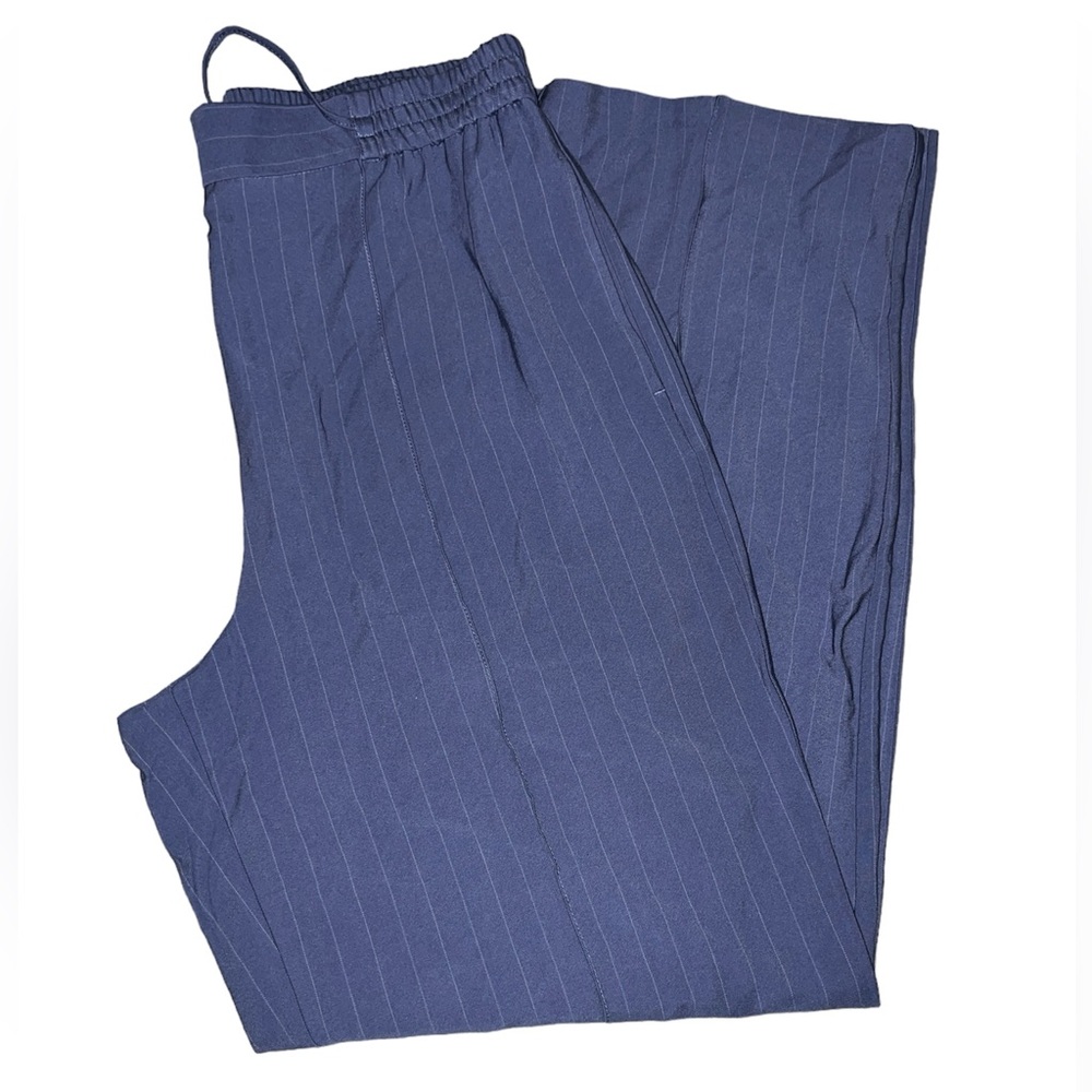Wide Leg High Rise Striped Pants